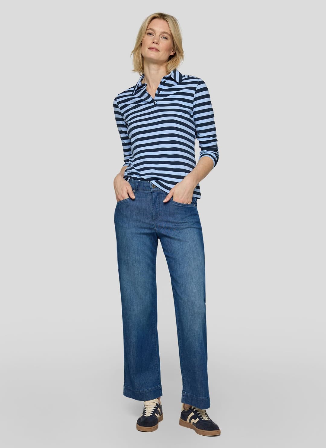 Женское поло в полоску Rabe | Фото 4