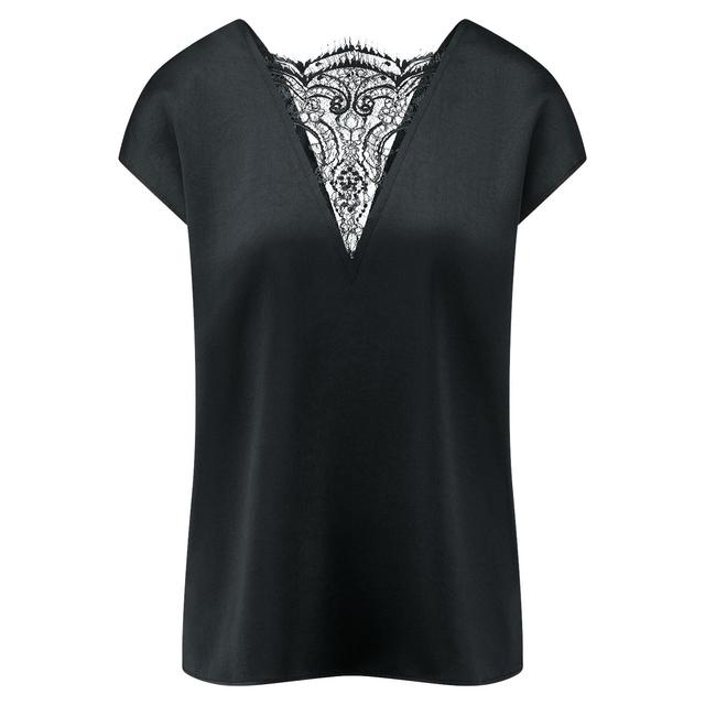 Женская атласная блуза с кружевом RIANI