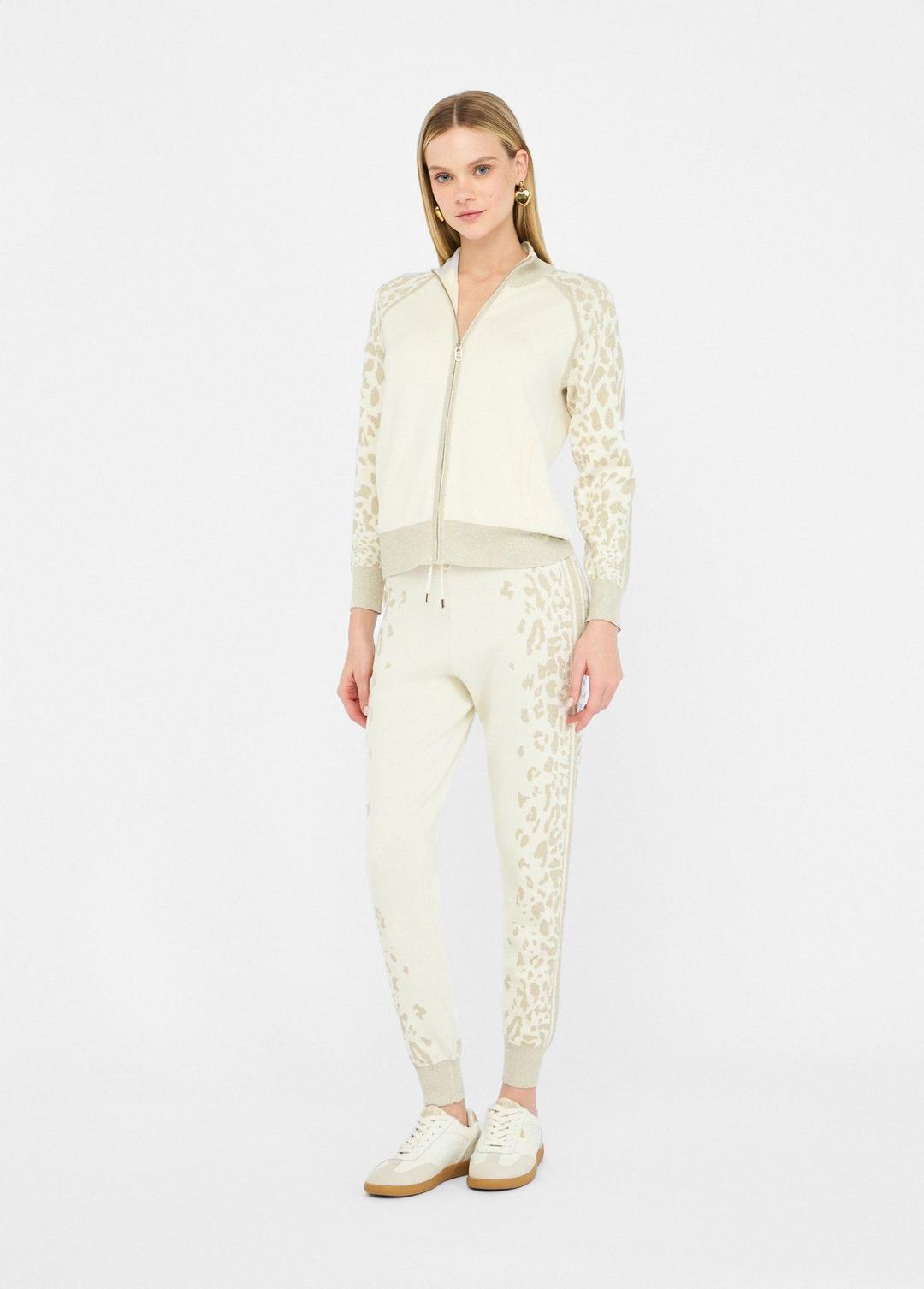 Женские брюки-джоггеры с анималистичным принтом Liu Jo | Фото 5