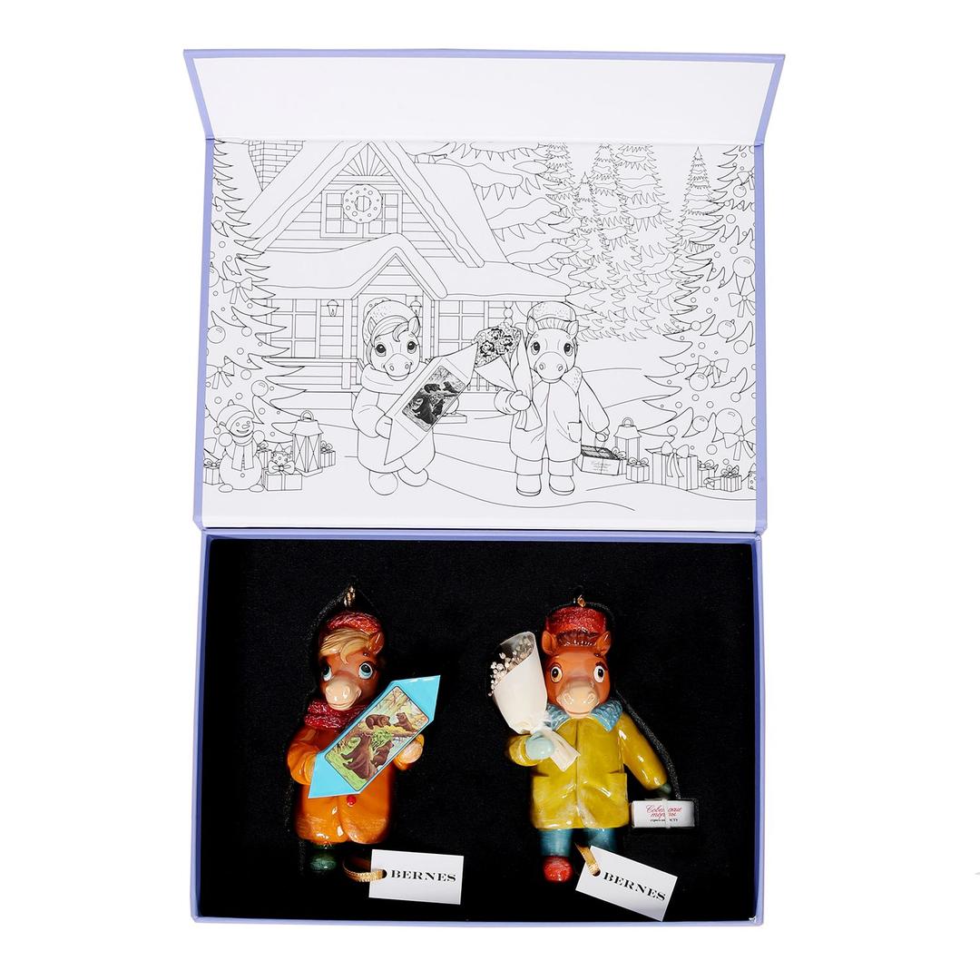 Набор ёлочных игрушек Лошадки Твикс Bernes | Фото 2