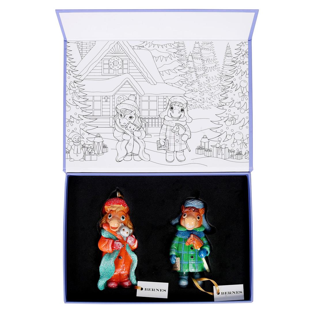 Набор ёлочных игрушек Лошадки Твикс Bernes | Фото 2