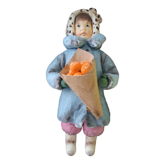 Ёлочная игрушка Девочка с мандаринами Душистыя радости