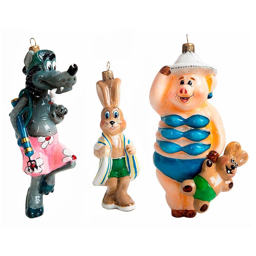 Набор ёлочных игрушек Ну, погоди Пляж Atlas Art | Фото 1