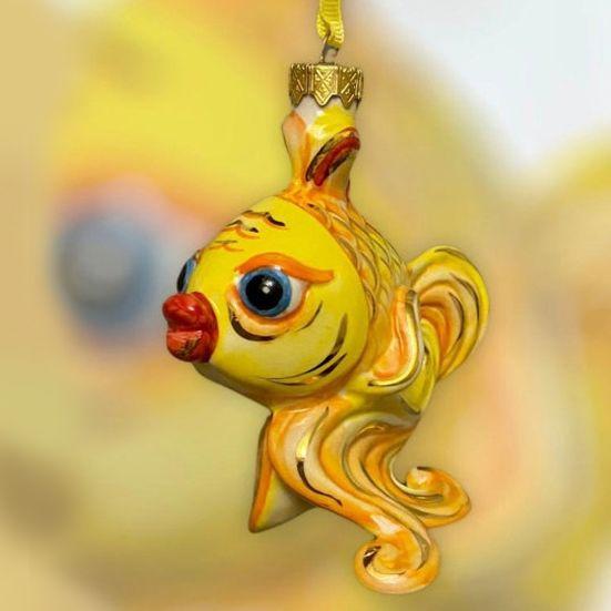 Елочная игрушка Золотая рыбка Лефортово