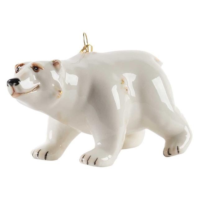 Ёлочная игрушка Белый медведь Фарфоровая мануфактура