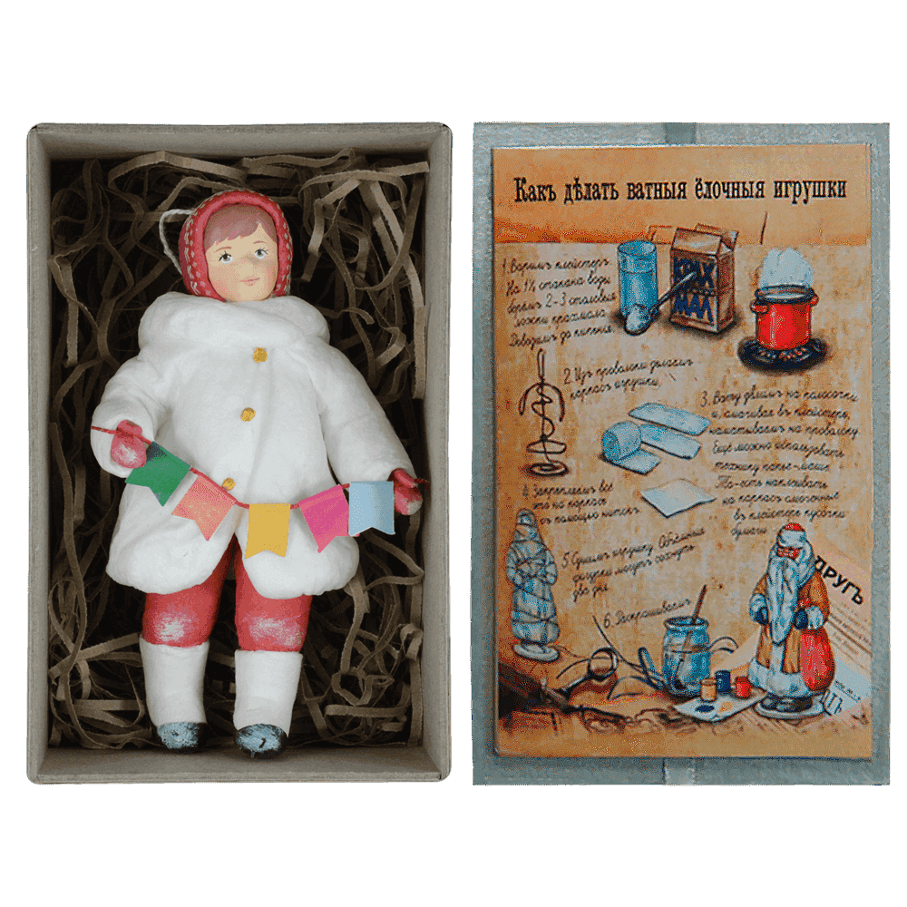 Ёлочная игрушка Девочка с флажками Душистыя радости | Фото 2