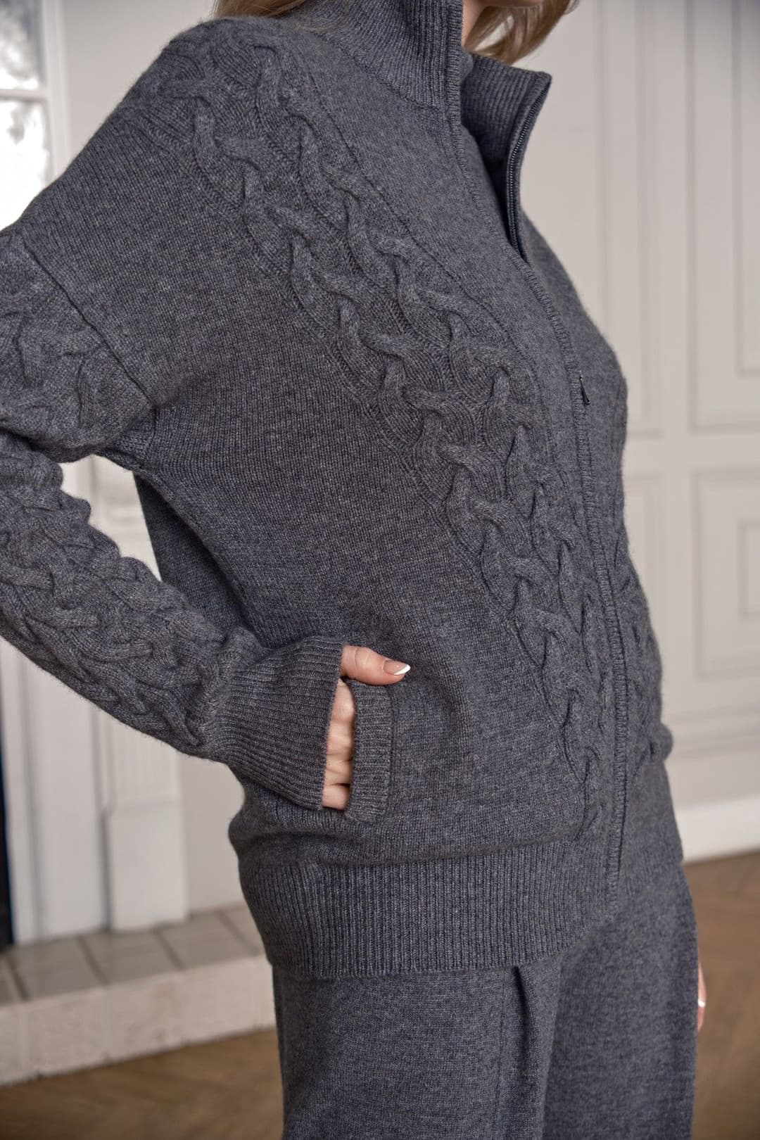 Женский кашемировый кардиган на молнии MIR CASHMERE | Фото 8