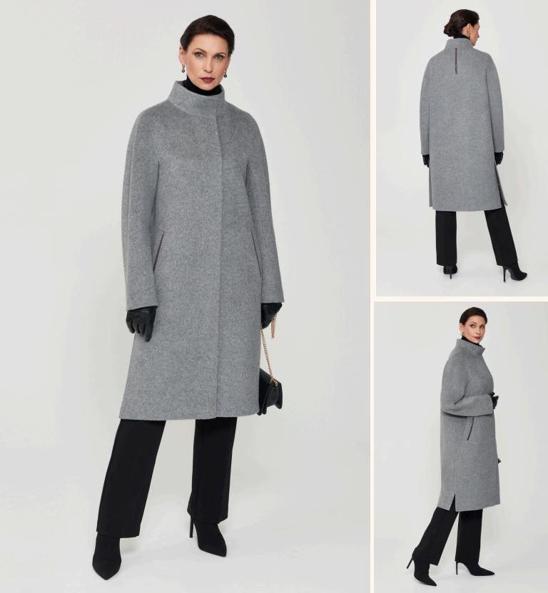 Женское пальто с воротником-стойка Dolche Moda       | Фото 2