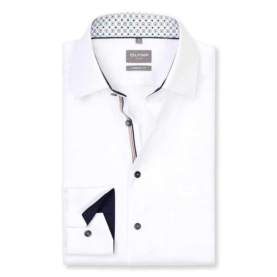 Мужская фактурная сорочка свободного кроя Olymp Luxor | Фото 1