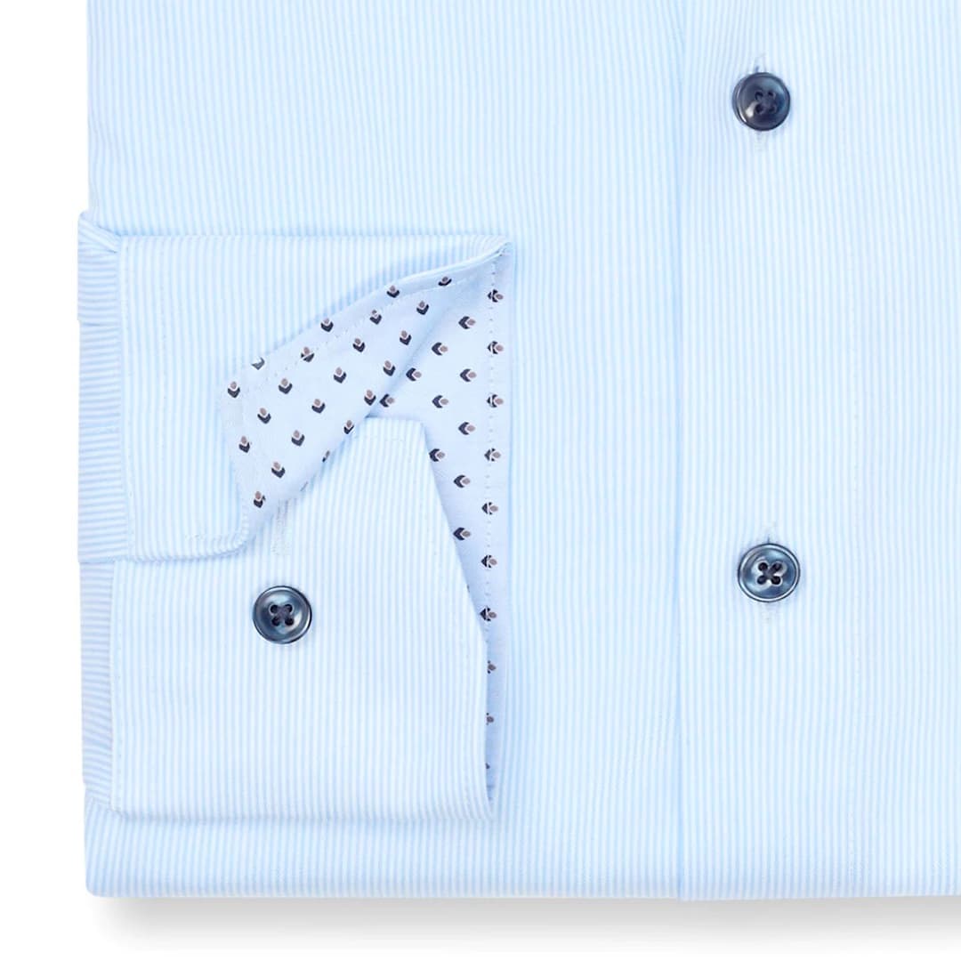 Мужская хлопковая сорочка свободного кроя в полоску Olymp Luxor | Фото 2