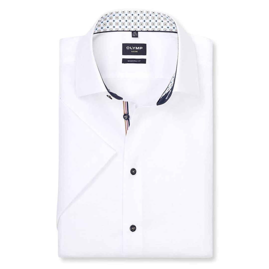 Мужская фактурная сорочка с короткими рукавами Olymp Luxor | Фото 1