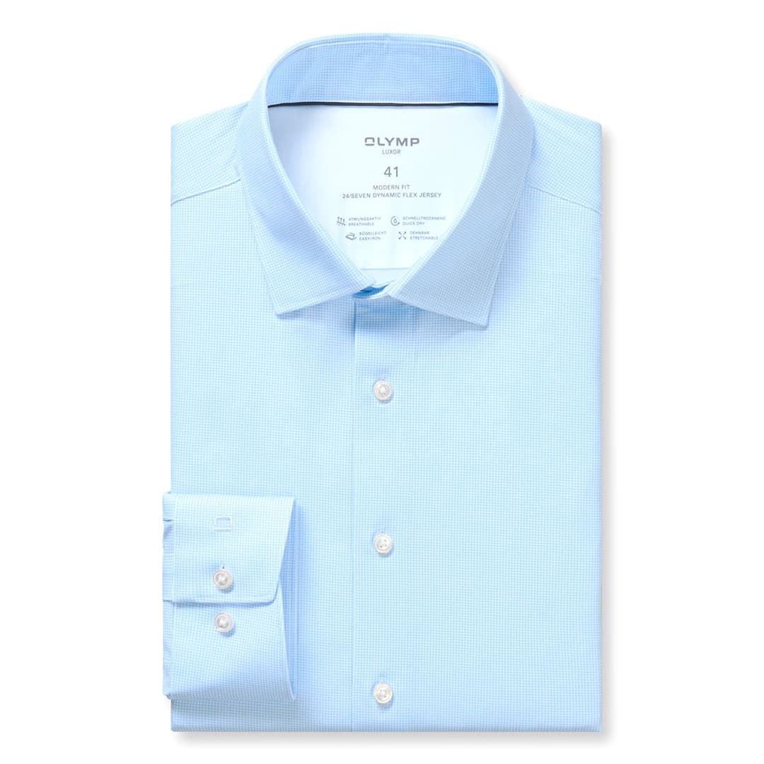 Мужская сорочка из хлопкового джерси Olymp 24/7 | Фото 1