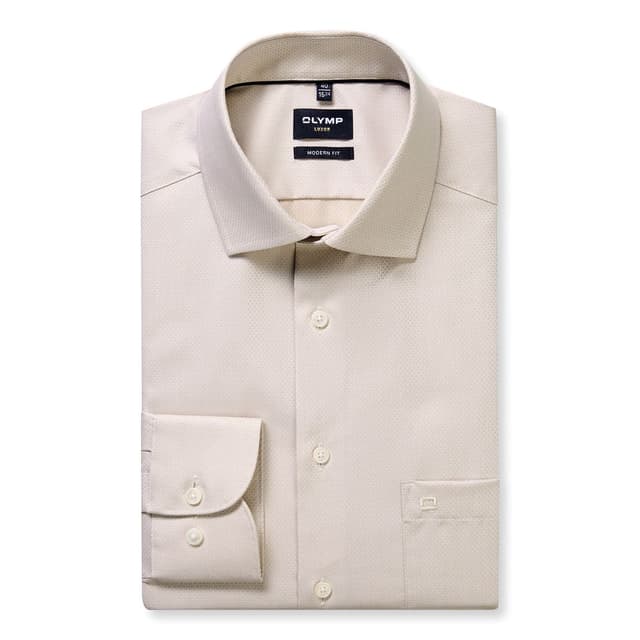 Мужская сорочка из хлопка с переливающейся текстурой Olymp Luxor