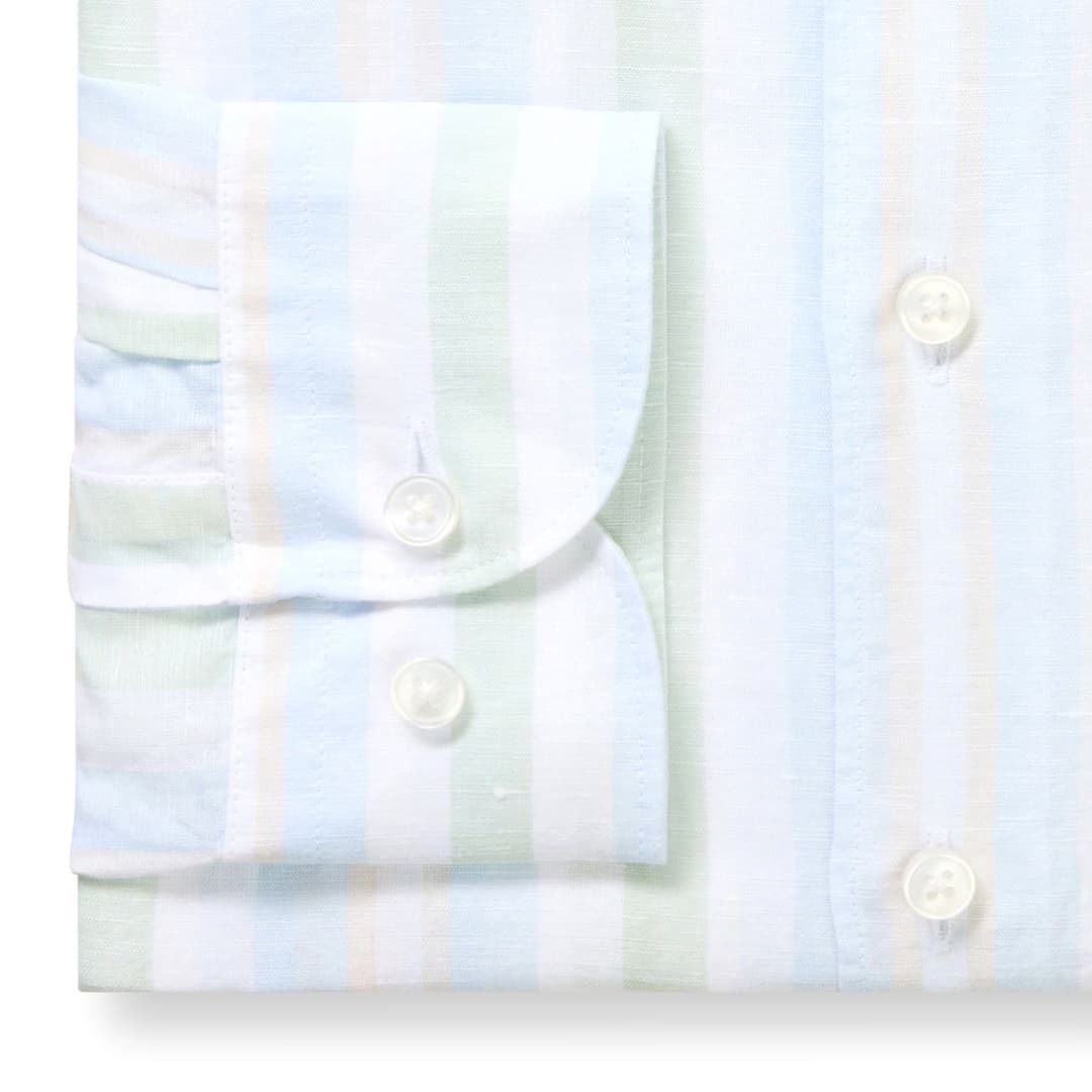 Мужская сорочка из хлопка и льна Olymp Level Five garment washed  | Фото 2