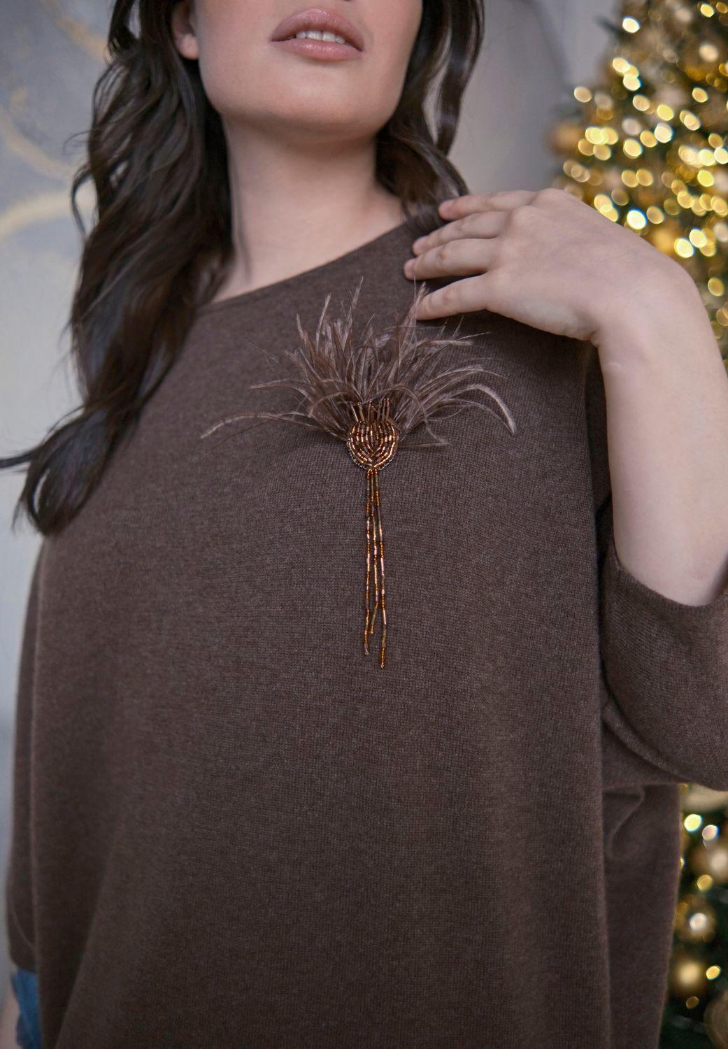 Платье c брошью MIR CASHMERE | Фото 5