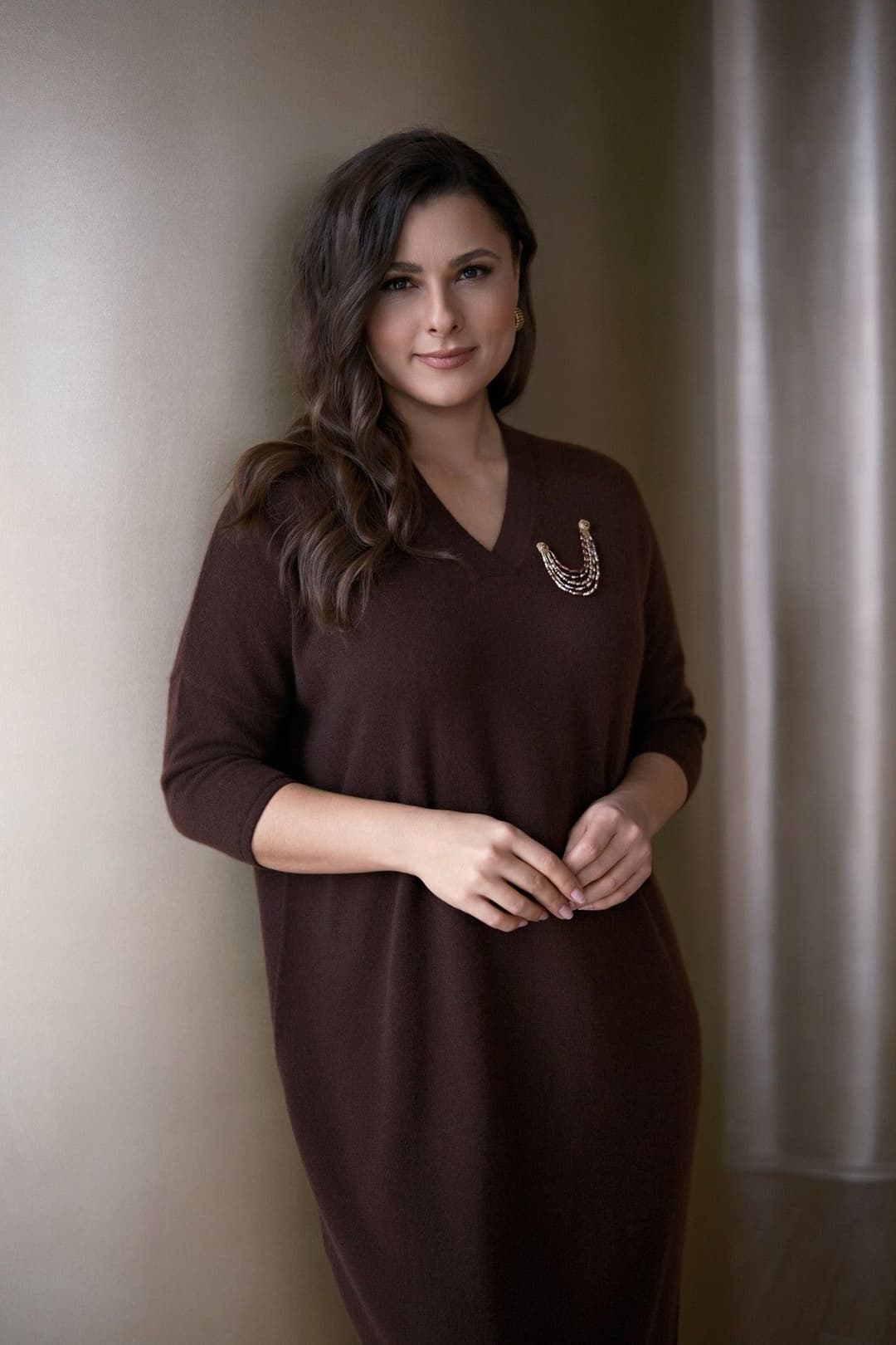 Платье с брошью MIR CASHMERE | Фото 5
