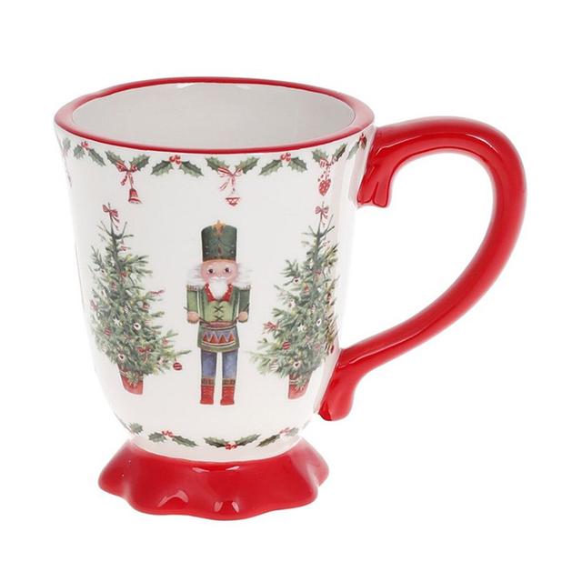 Кружка Щелкунчик, красный/белый/зелёный, 10*12 см