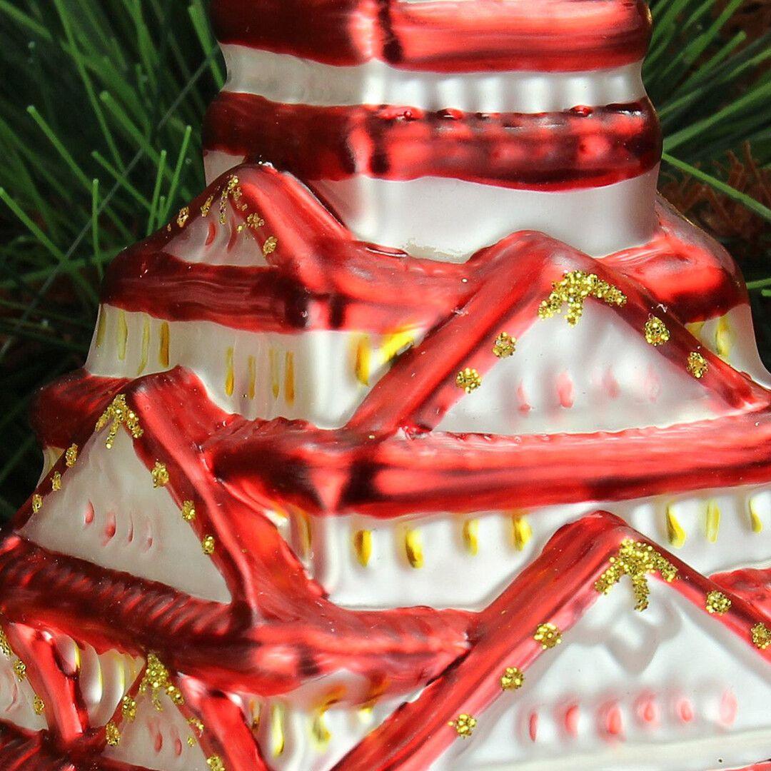 Ёлочная игрушка Башня, Kersten, 10 см | Фото 3