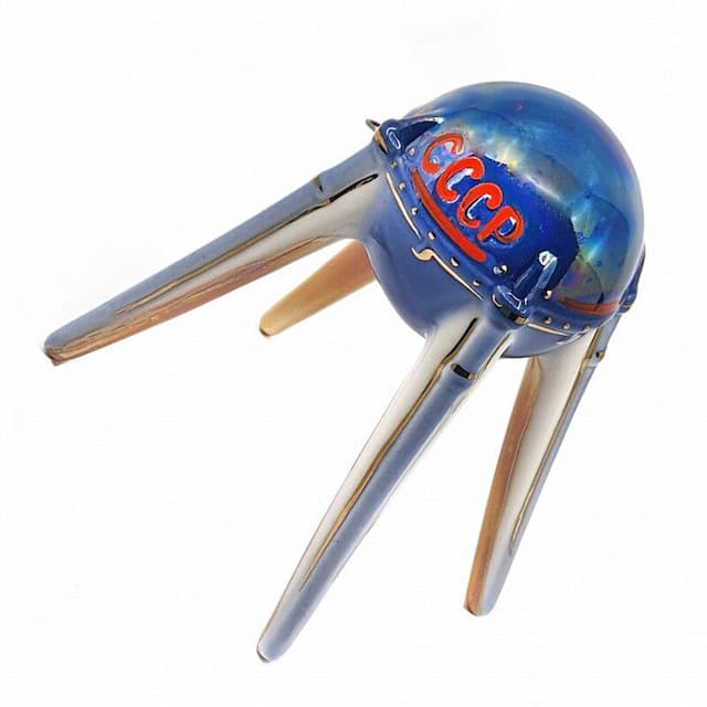 Ёлочная игрушка Спутник, Фарфоровая мануфактура, 9 см