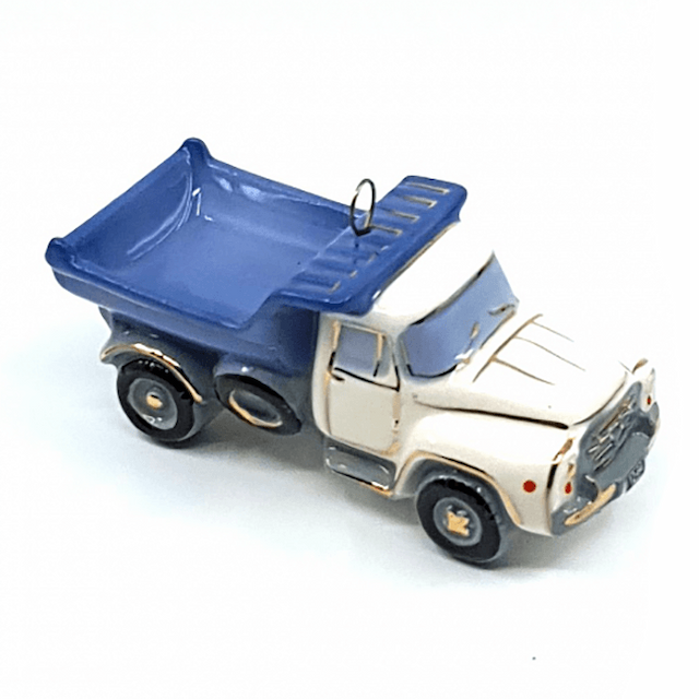 Ёлочная игрушка Самосвал, Фарфоровая мануфактура, 10 см