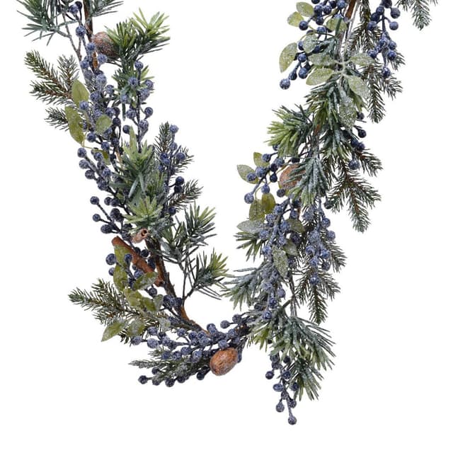 Гирлянда еловая с ягодами, Kaemingk, 180 см
