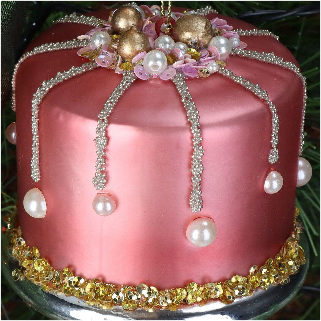 Ёлочная игрушка Торт на подставке, Kersten, 11,4 см | Фото 3