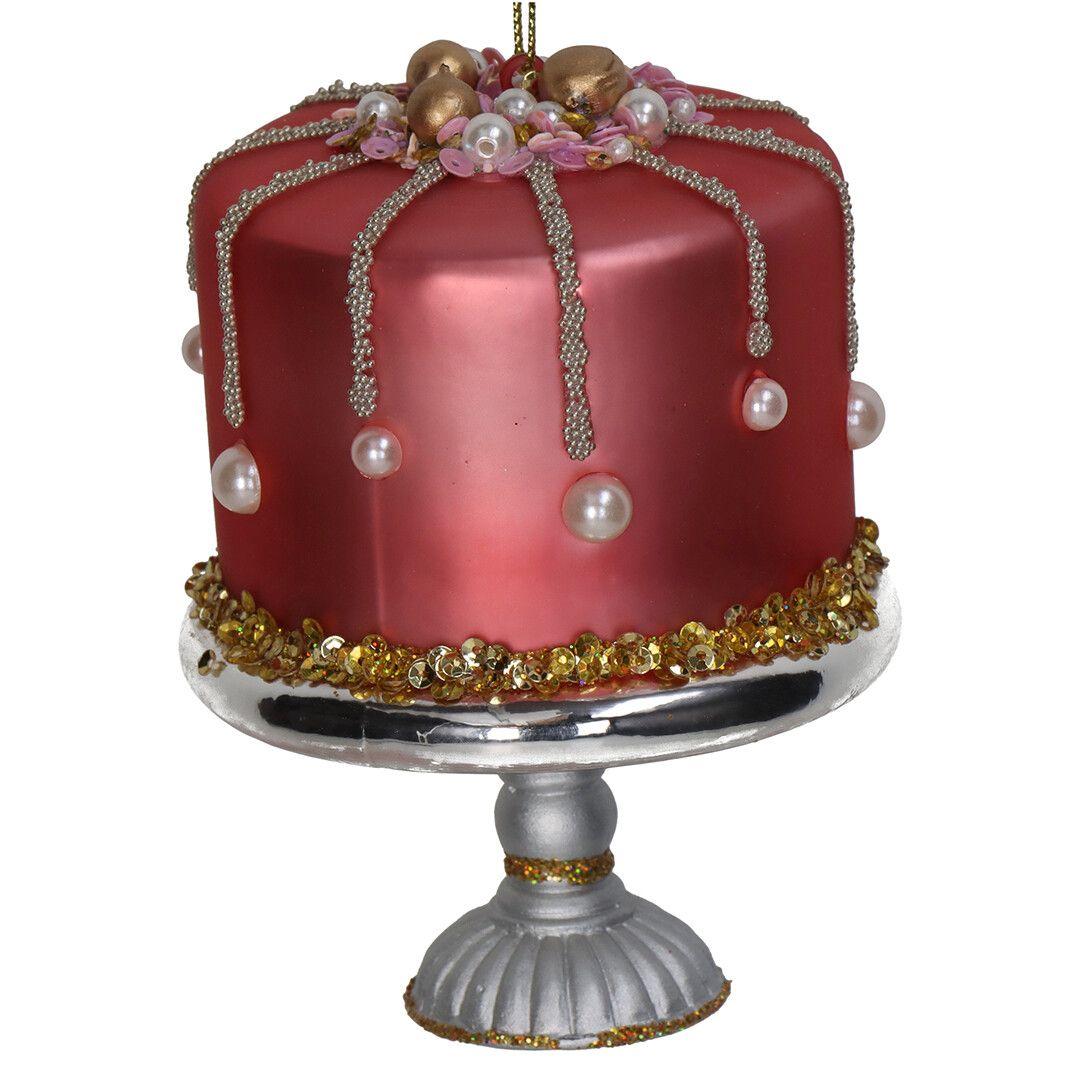 Ёлочная игрушка Торт на подставке, Kersten, 11,4 см | Фото 1