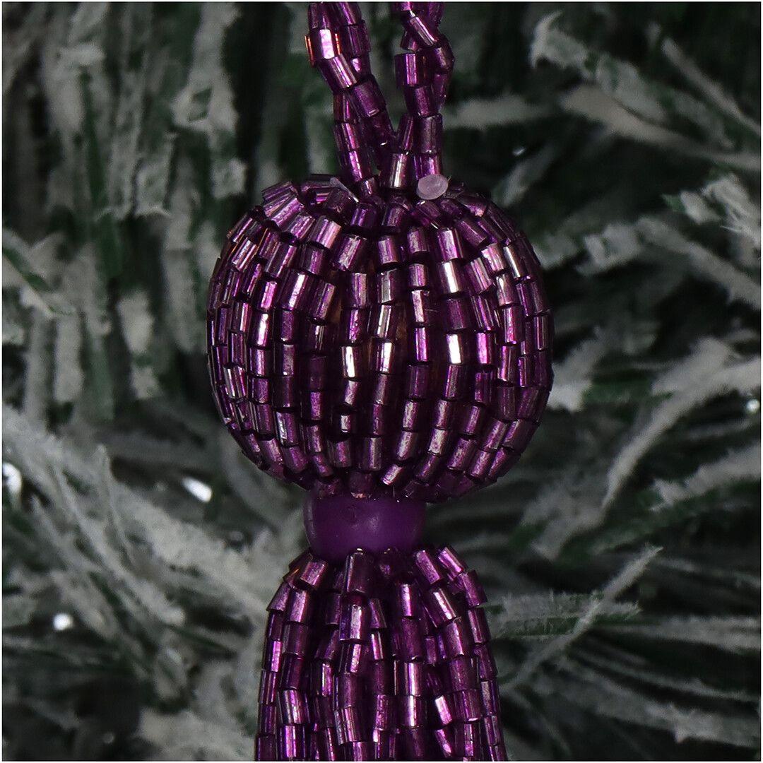 Ёлочная игрушка Кисточка из бисера, Kersten, 28 см | Фото 3