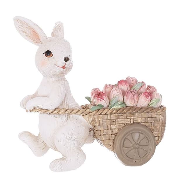 Скульптура Заяц с тележкой