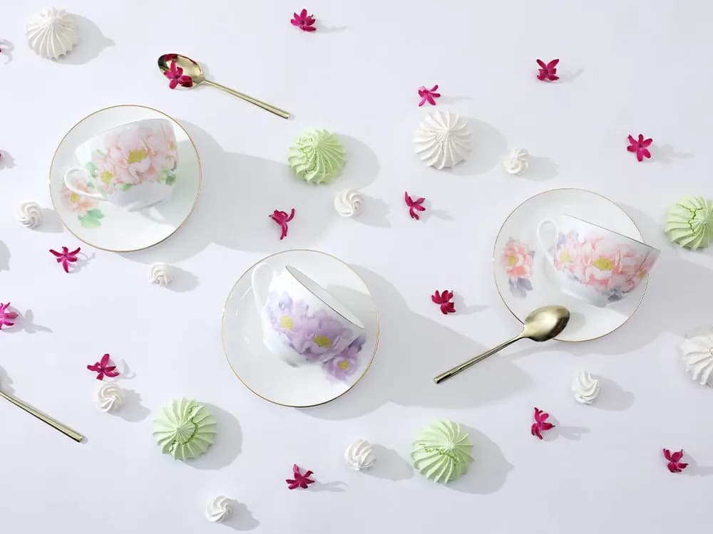 Чайная пара ИФЗ Нежный пион (серый) | Фото 2