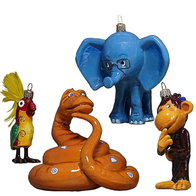 Набор ёлочных игрушек 38 попугаев Atlas Art