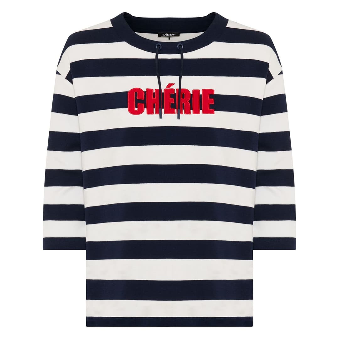 Женский свитшот в полоску Olsen | Фото 1