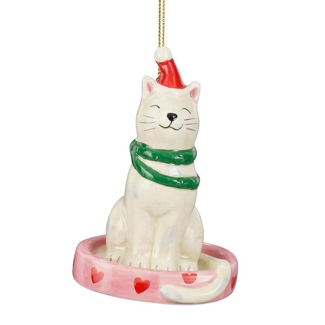 Ёлочная игрушка Кот белый Edelman