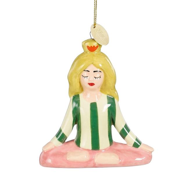 Ёлочная игрушка Девушка йога Edelman