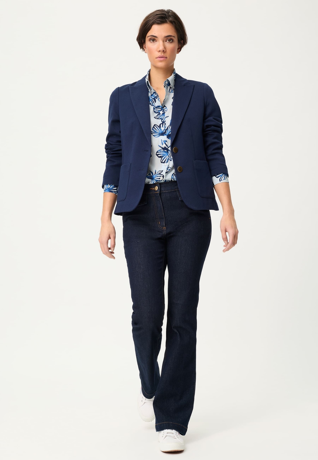 Женская блуза из хлопка с вискозой Olsen | Фото 6