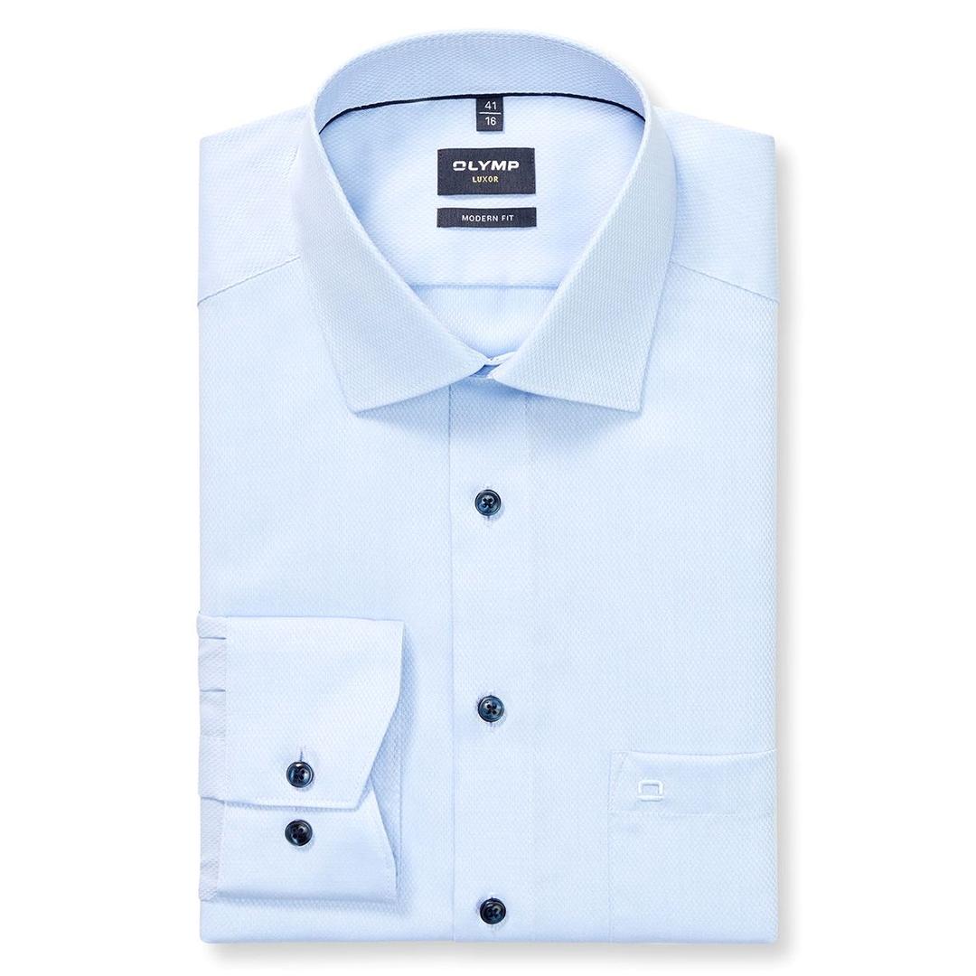 Мужская фактурная сорочка из хлопка Olymp Luxor | Фото 1