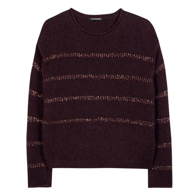 Женский джемпер в полоску с пайетками Luisa Cerano