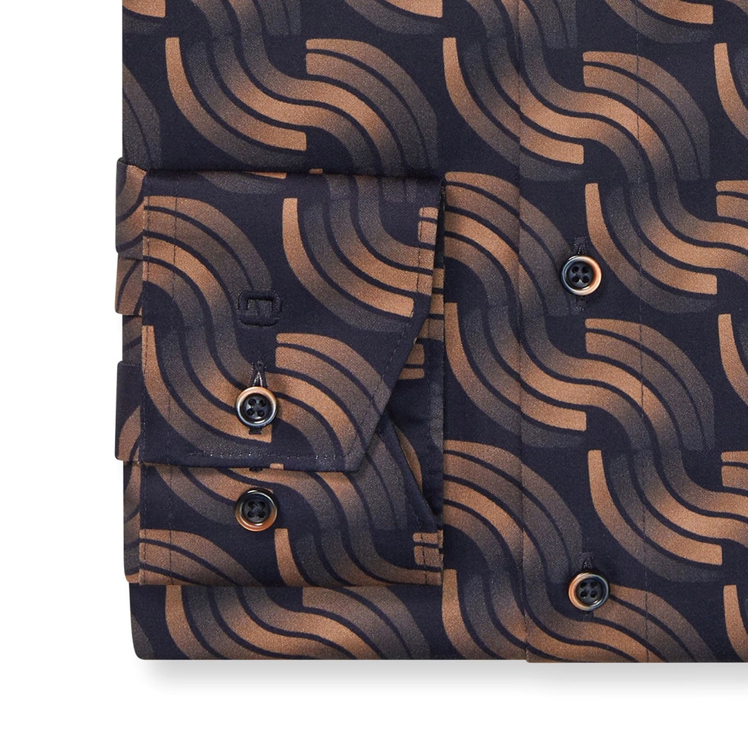 Мужская сорочка из хлопка с принтом Olymp Luxor | Фото 2