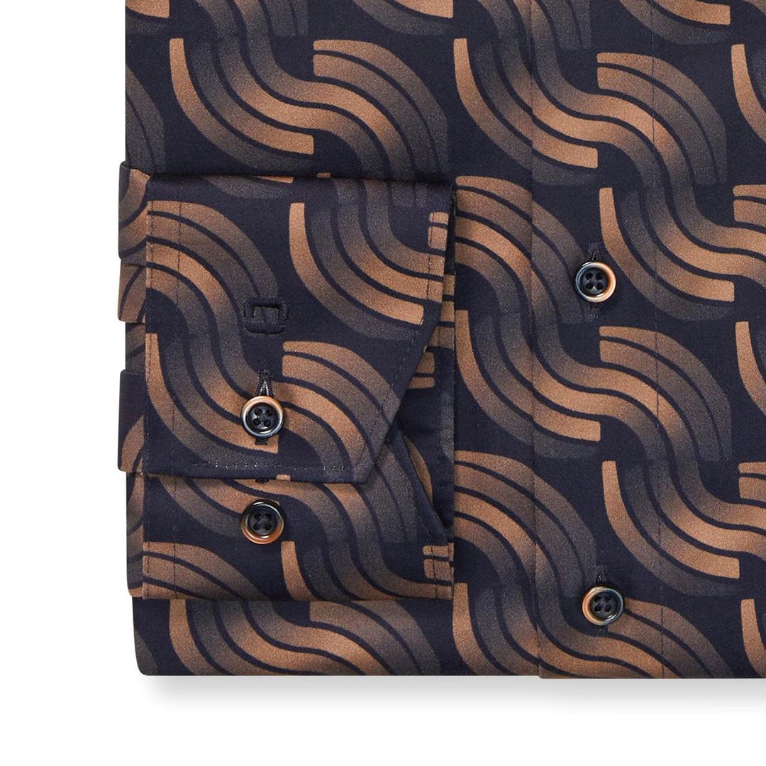 Мужская сорочка из хлопка с принтом Olymp Luxor | Фото 2