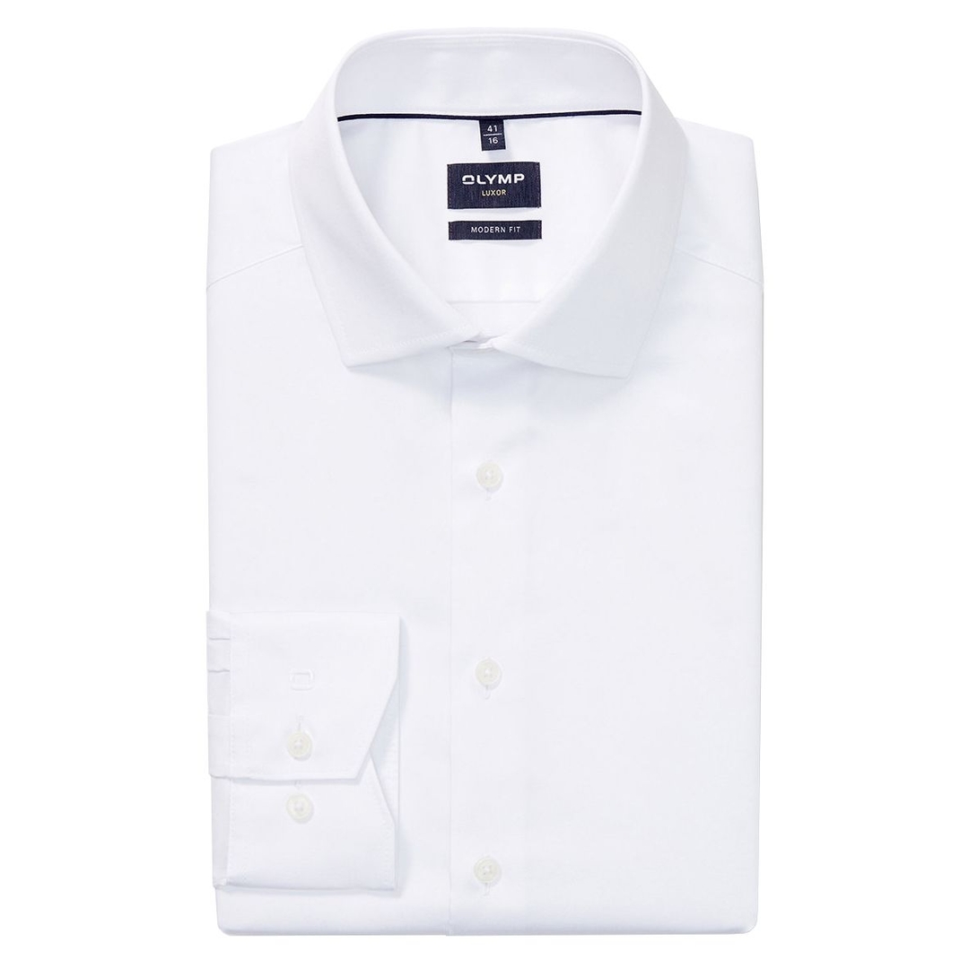 Мужская белая сорочка Olymp Luxor | Фото 1