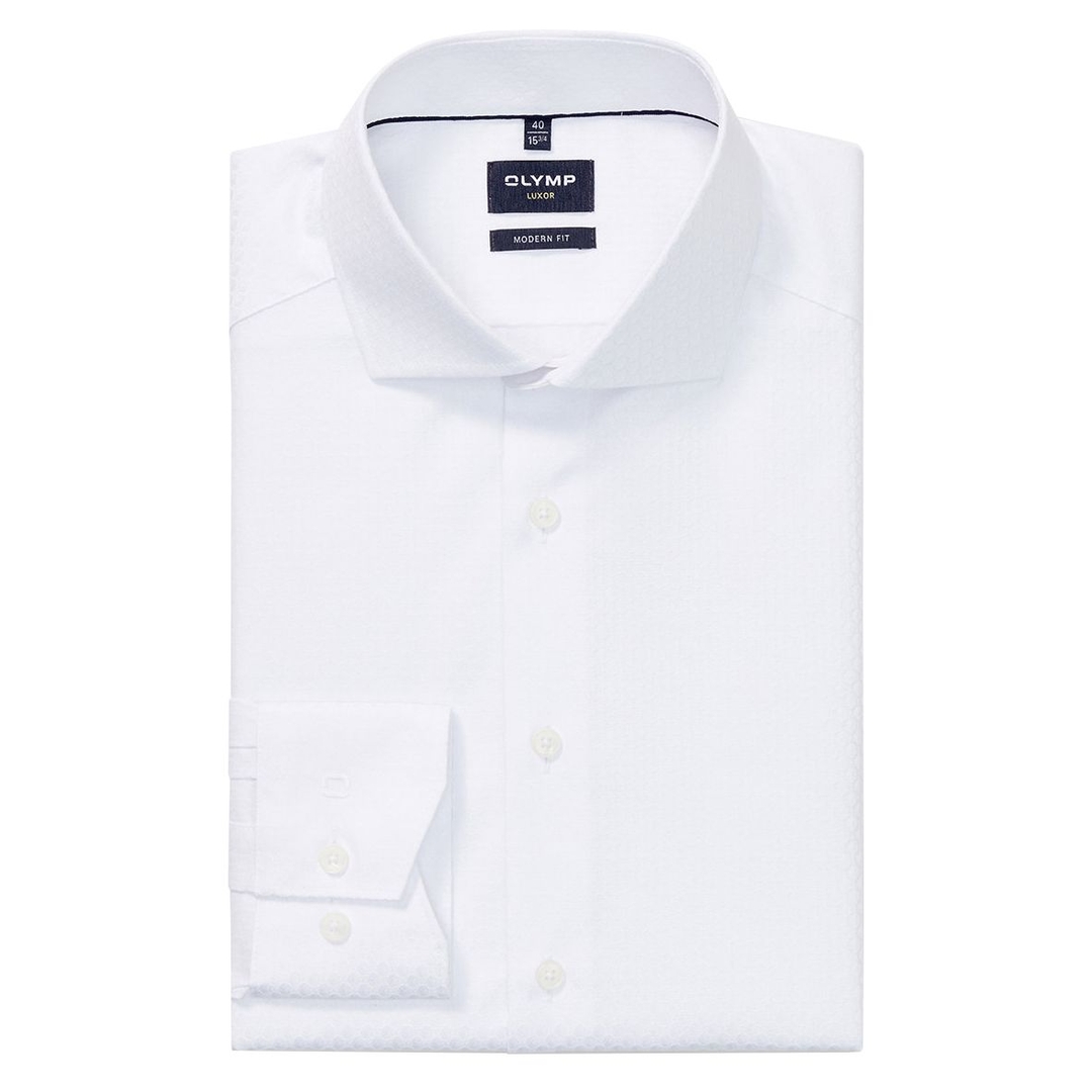 Мужская фактурная сорочка из хлопка Olymp Luxor | Фото 1