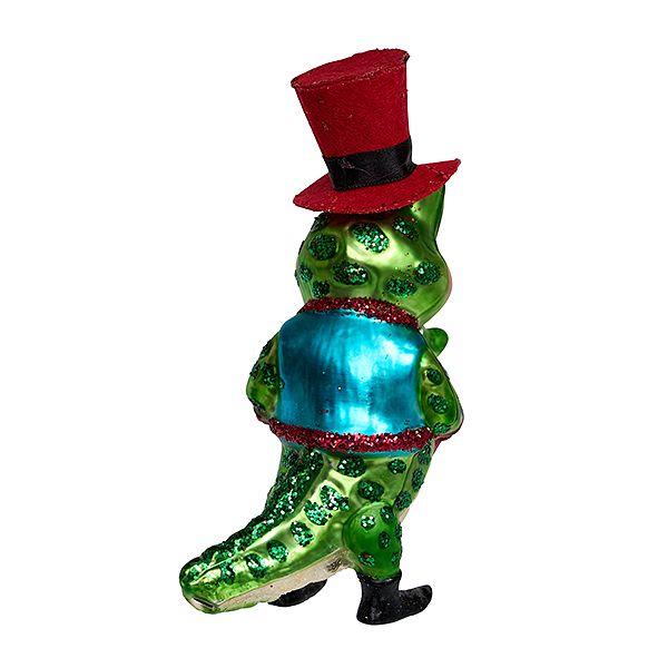 Ёлочная игрушка Крокодил Джентльмен с часами брегет Holiday Classics | Фото 2