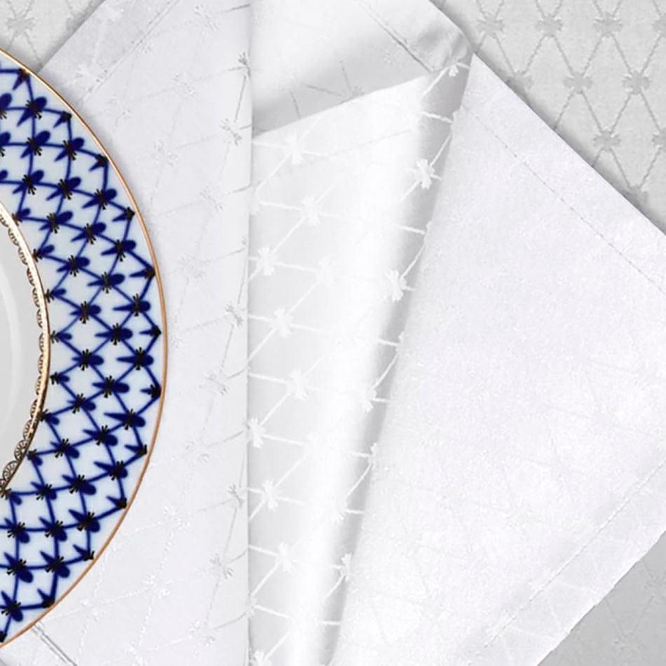 Набор салфеток белый ИФЗ Кобальтовая сетка, 6 шт | Фото 1