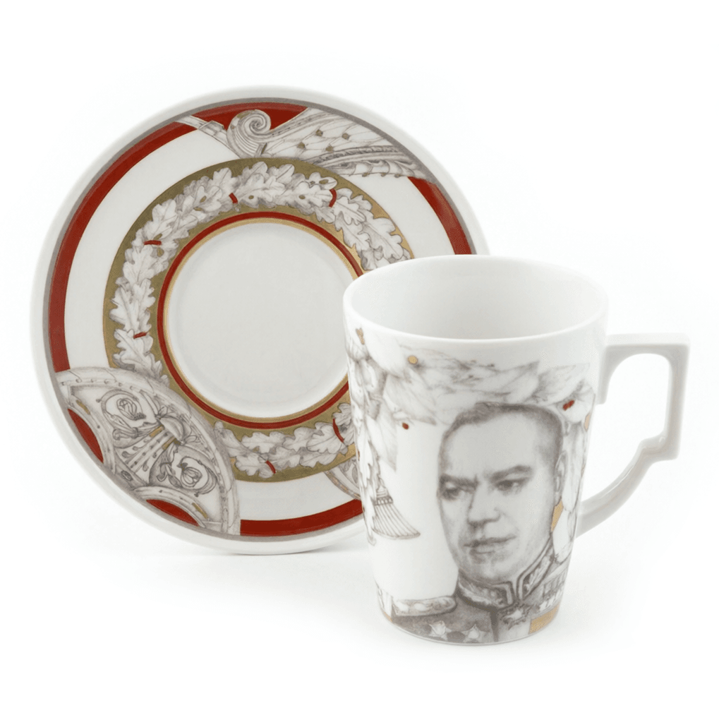 Бокал с блюдцем ИФЗ Маршалы победы Георгий Жуков | Фото 1