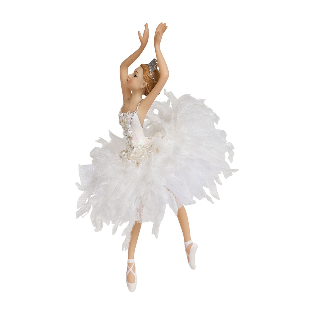 Ёлочная игрушка Балерина Белоснежка руки вверх Holiday Classics | Фото 1