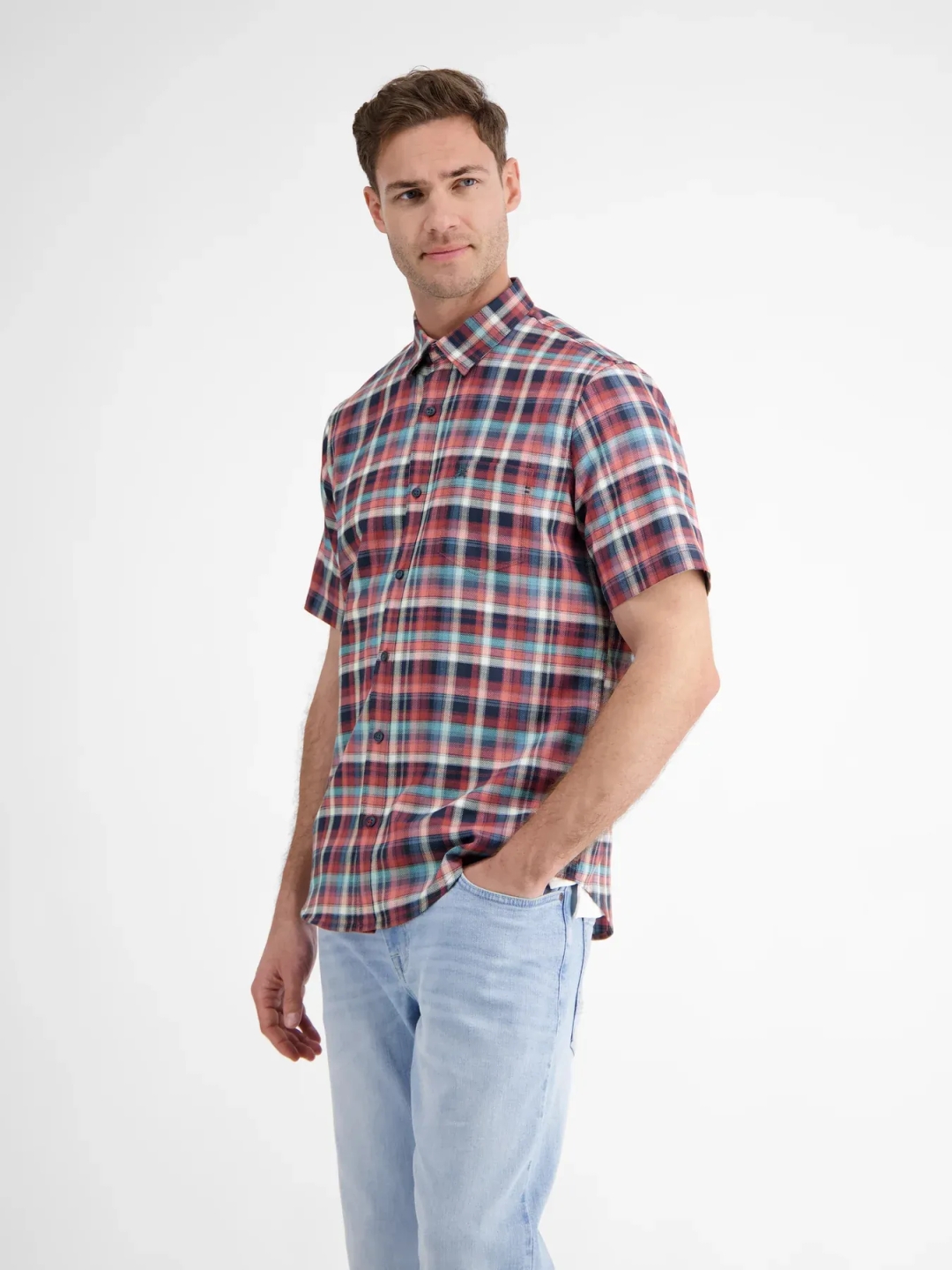 Мужская рубашка в клетку Lerros | Фото 4