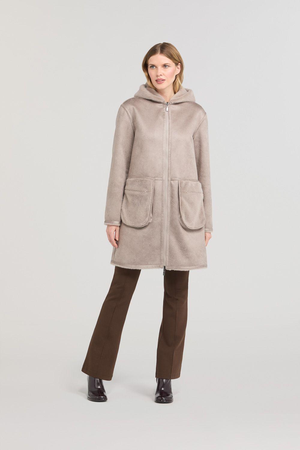 Женская двухсторонняя эко-дубленка Diego M | Фото 3