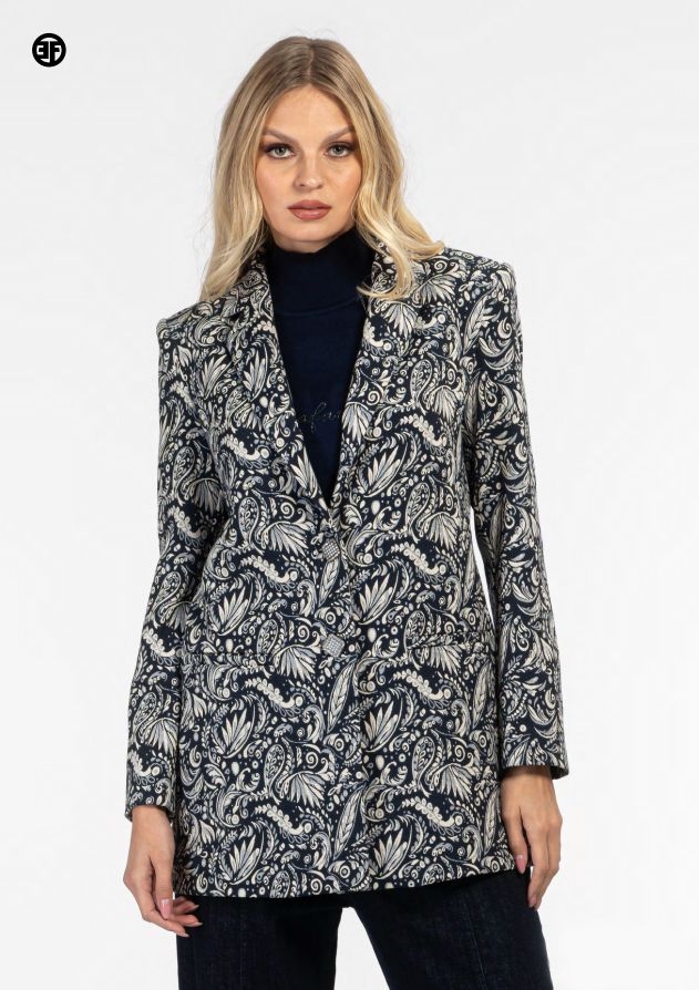 Женский жаккардовый пиджак Elisa Fanti | Фото 2