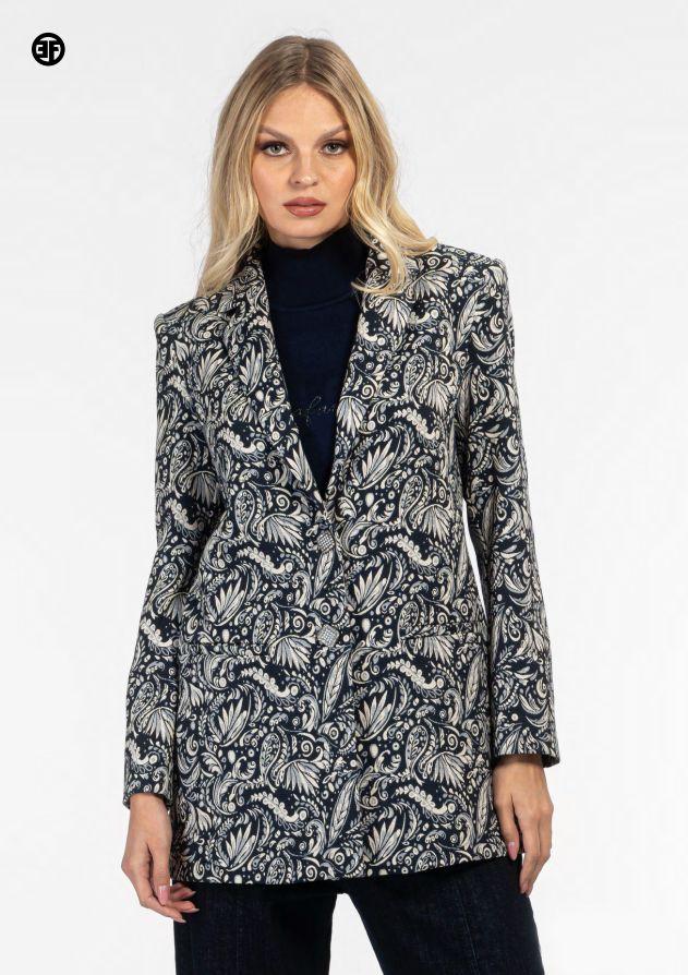 Женский жаккардовый пиджак Elisa Fanti | Фото 2