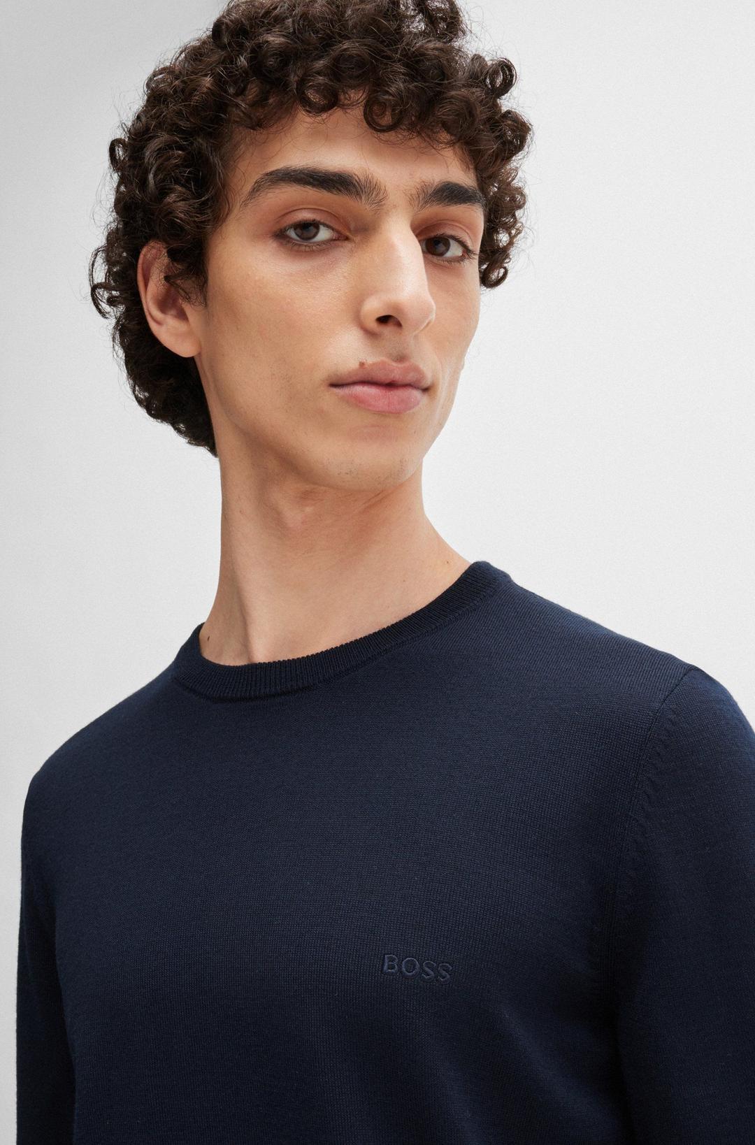Мужской классический джемпер из шерсти BOSS Black | Фото 4